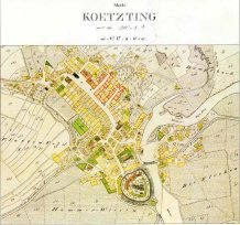 Lageplan von Kötzting  Achtung ca 200 KB   Uraufnahme   aus   900 Jahre Kötzting 1084-1984